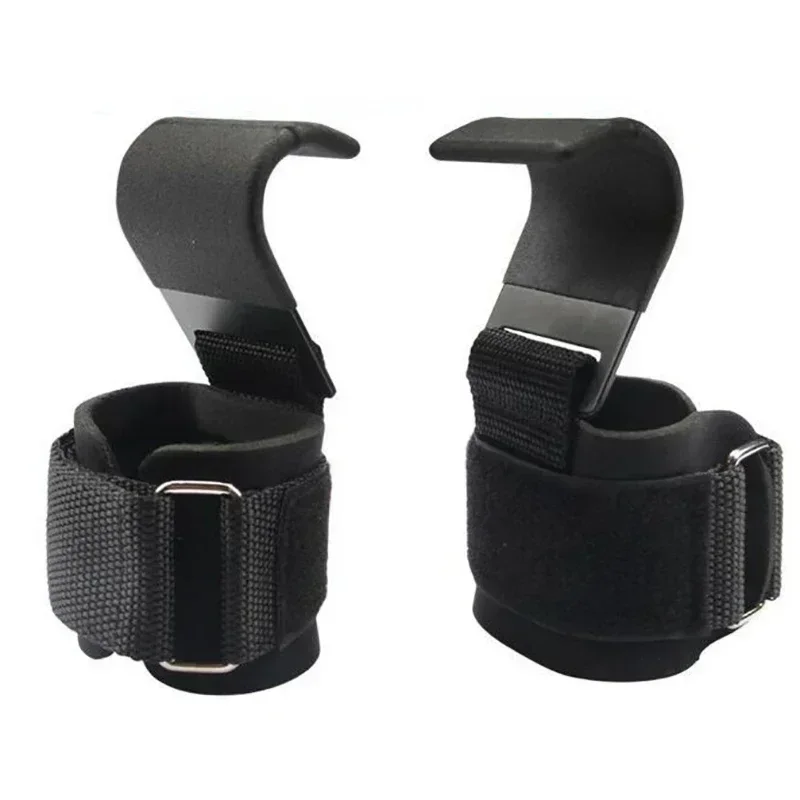 Weight Lifting Hook Grips Wrist Wraps Gym Hand-Bar Wrist Strap Fitness Hook Weight Strap Pull-Ups Power Lift Gloves 2/1PC weightlifting straps