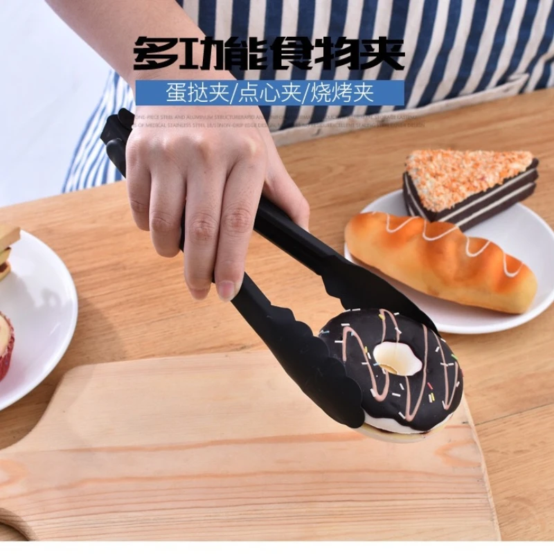9/12/14Inch Silicone BBQ Grilling Tong Salad Bread Serving Non-Stick Kitchen Barbecue Cooking Food Clip