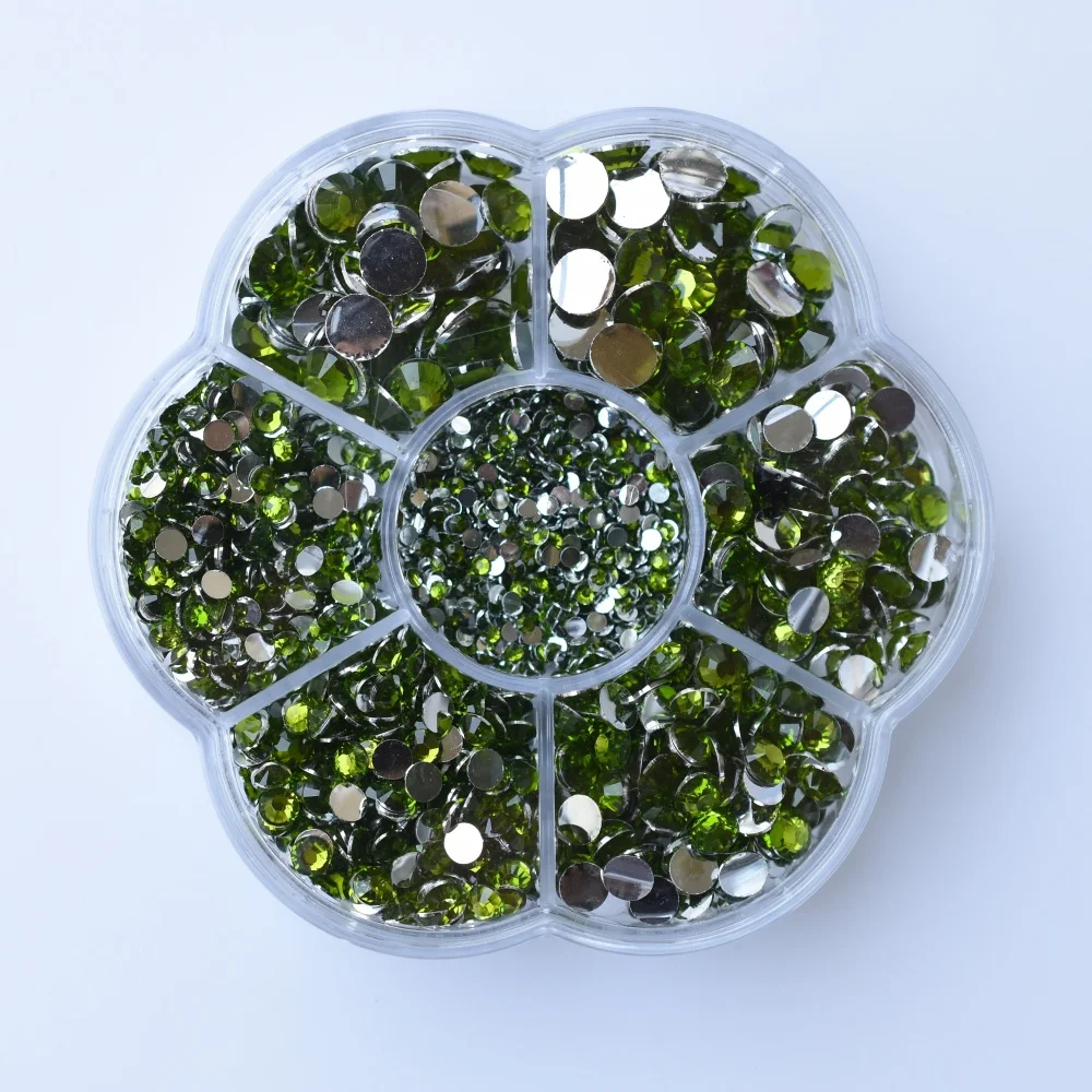 Premium Resin Round Flatback Rhinestones - 5000pcs Crystal Gems for Jewelry and 3D Decorative Crafts