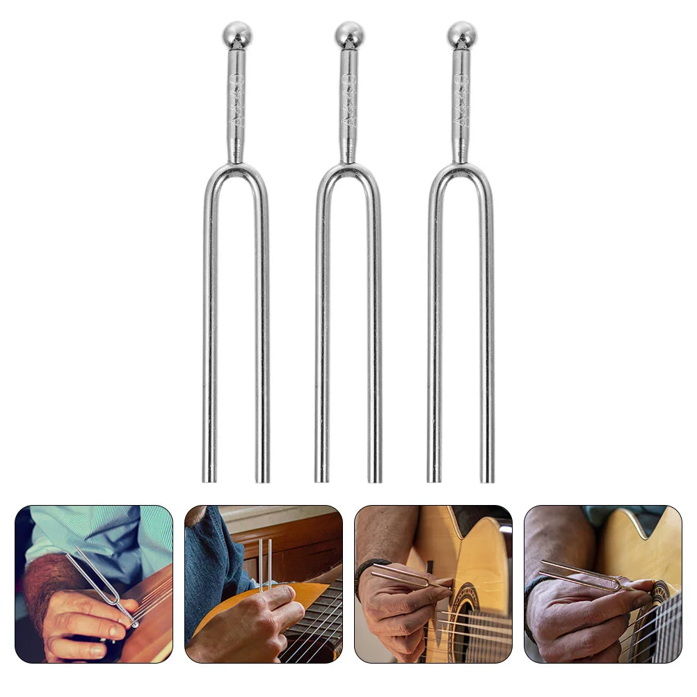 3 Pcs Diapason Music Tune Forks Chitarra Professionale Strumento Musicale Metallo 440Hz