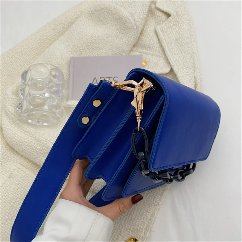 Super Popular Klein Blue Women's Small Totes PU Leather Shoulder Crossbody Bags for Women 2022 Spring Purse and Handbags Luxury