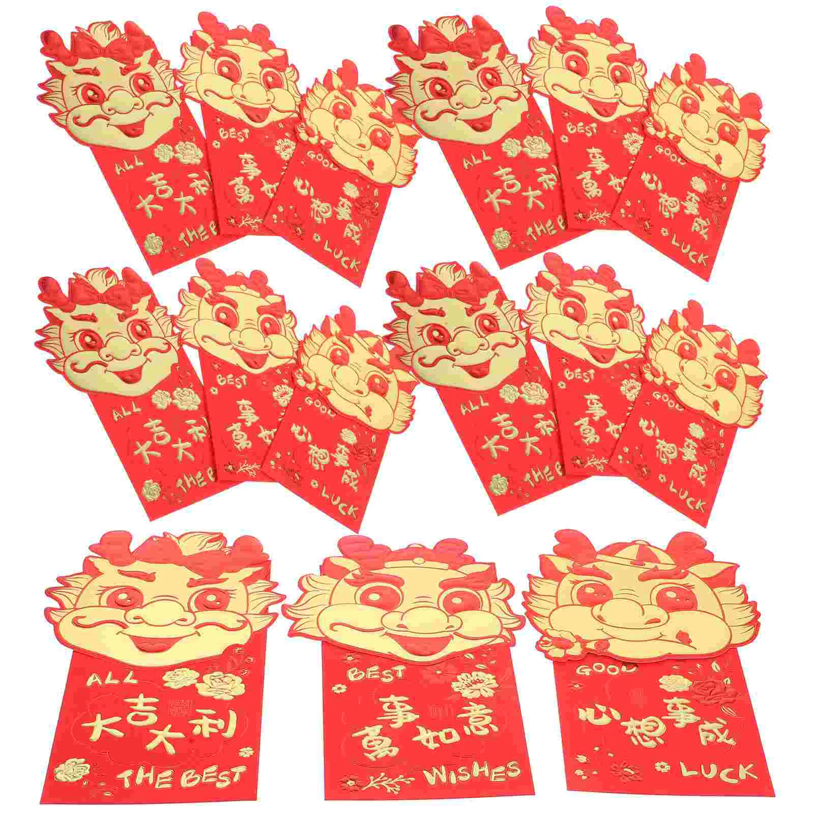

Zodiac Year Of Dragon Envelopes Red Packets Delicate Year Money Pouches Red Envelope Spring Festival New Year Wallet