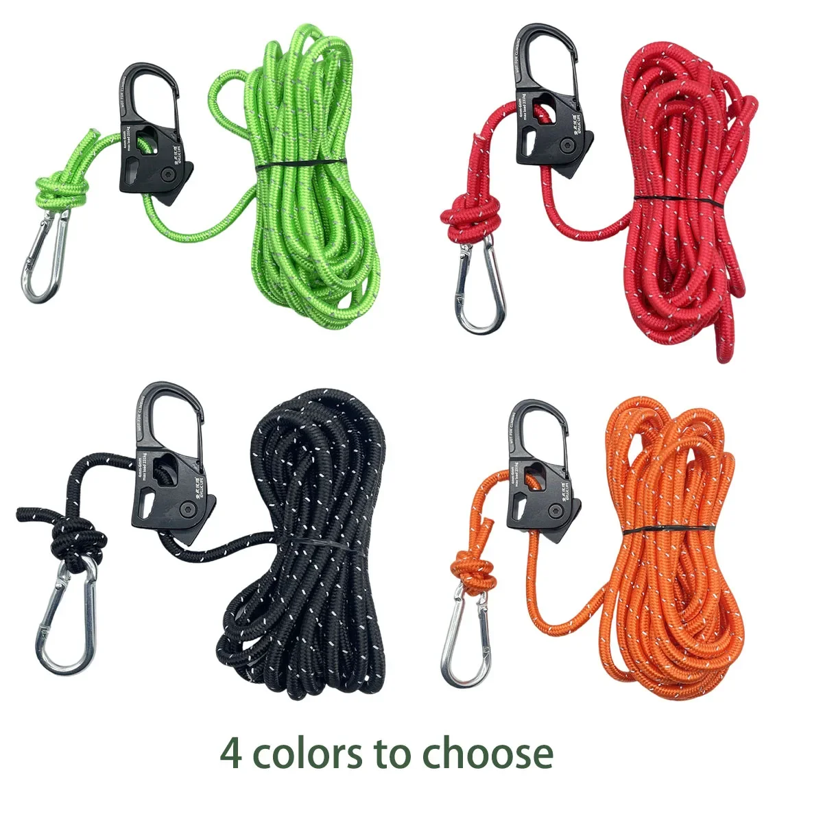 Lot De 6 Crochets De Corde Avec Tendeurs à Rouleau - Pour Arrimage Et Camping
