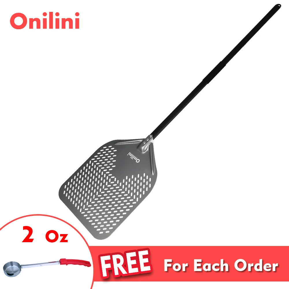 14 inch Hard Anodized Pizza Peel 54 inch Long Handle Pizzas Shovel Almuinum Alloy Pizza Shovel Paddle Oven Accessories