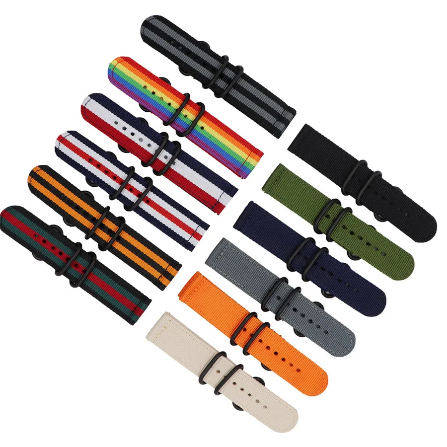 Durable 24mm Canvas Nylon Strap - Versatile Wristband