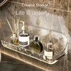 Elegant transparent acrylic bathroom shelf - Space-saving, no-drill suction cup wall-mounted, perfect for bathroom fashion stora 4