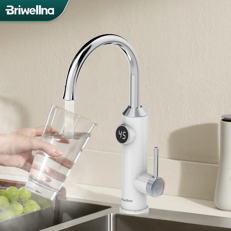 Briwellna Electric Water Heater Kitchen Faucet in Tankless
