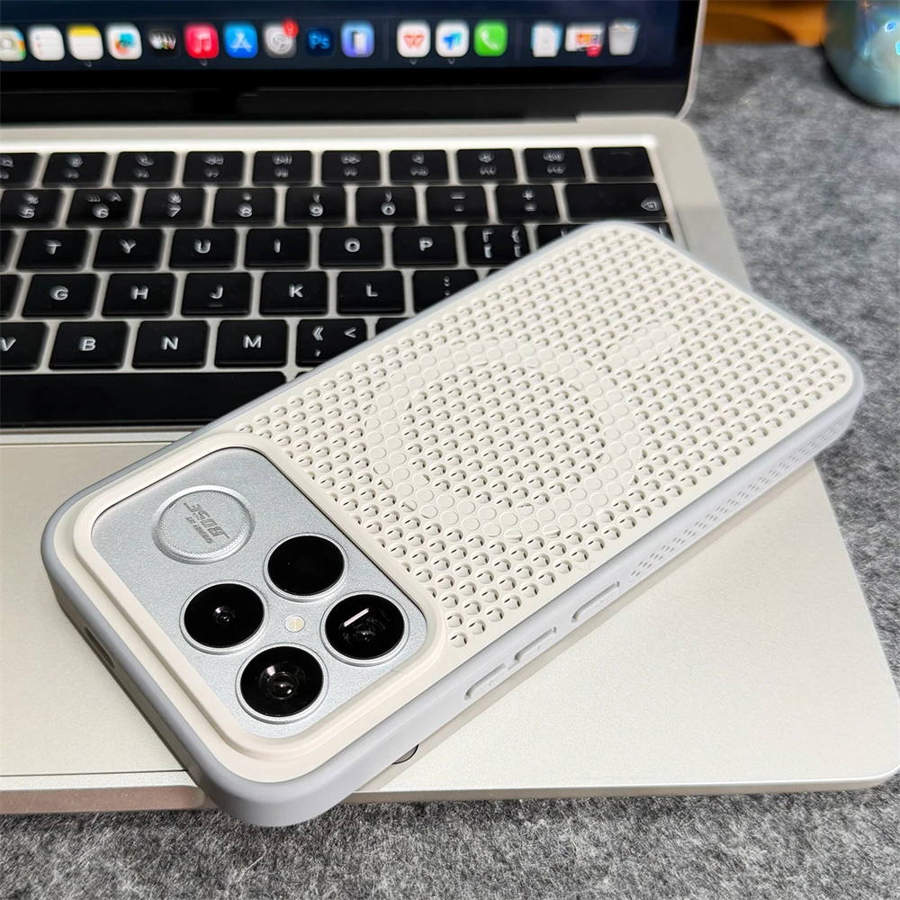 Heat Dissipation Honeycomb Magnetic Wireless Charging Shockproof Phone Case
