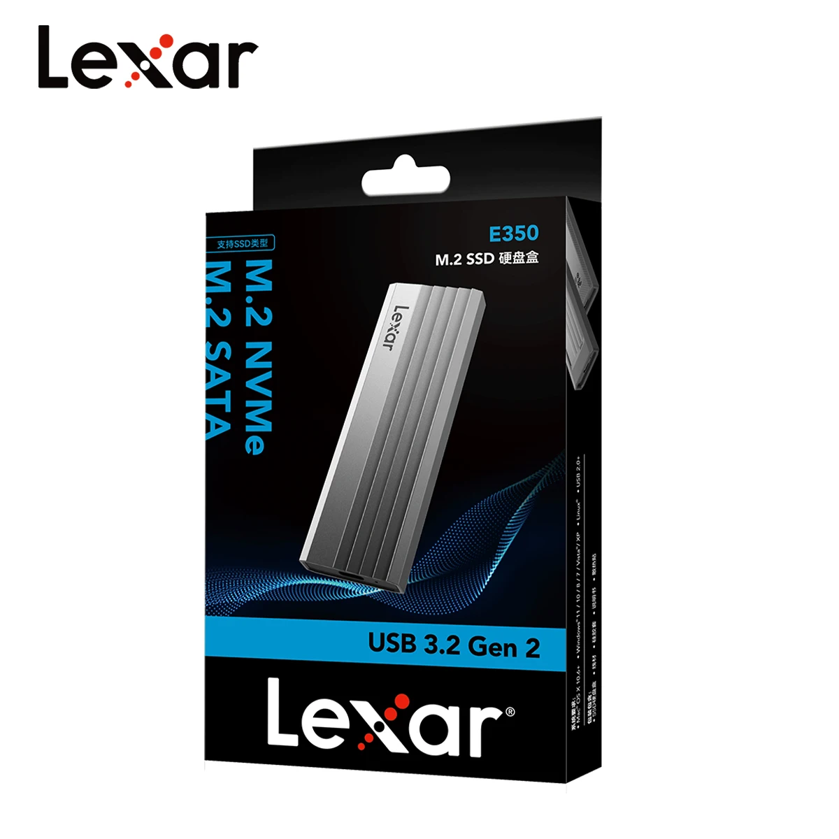 Leaxr E350 M.2 SSD Enclosure USB 3.2 Gen 2 M.2 NVme SATA Case Disk Box Solid State Drive Case For 2280/2242/2260/2230
