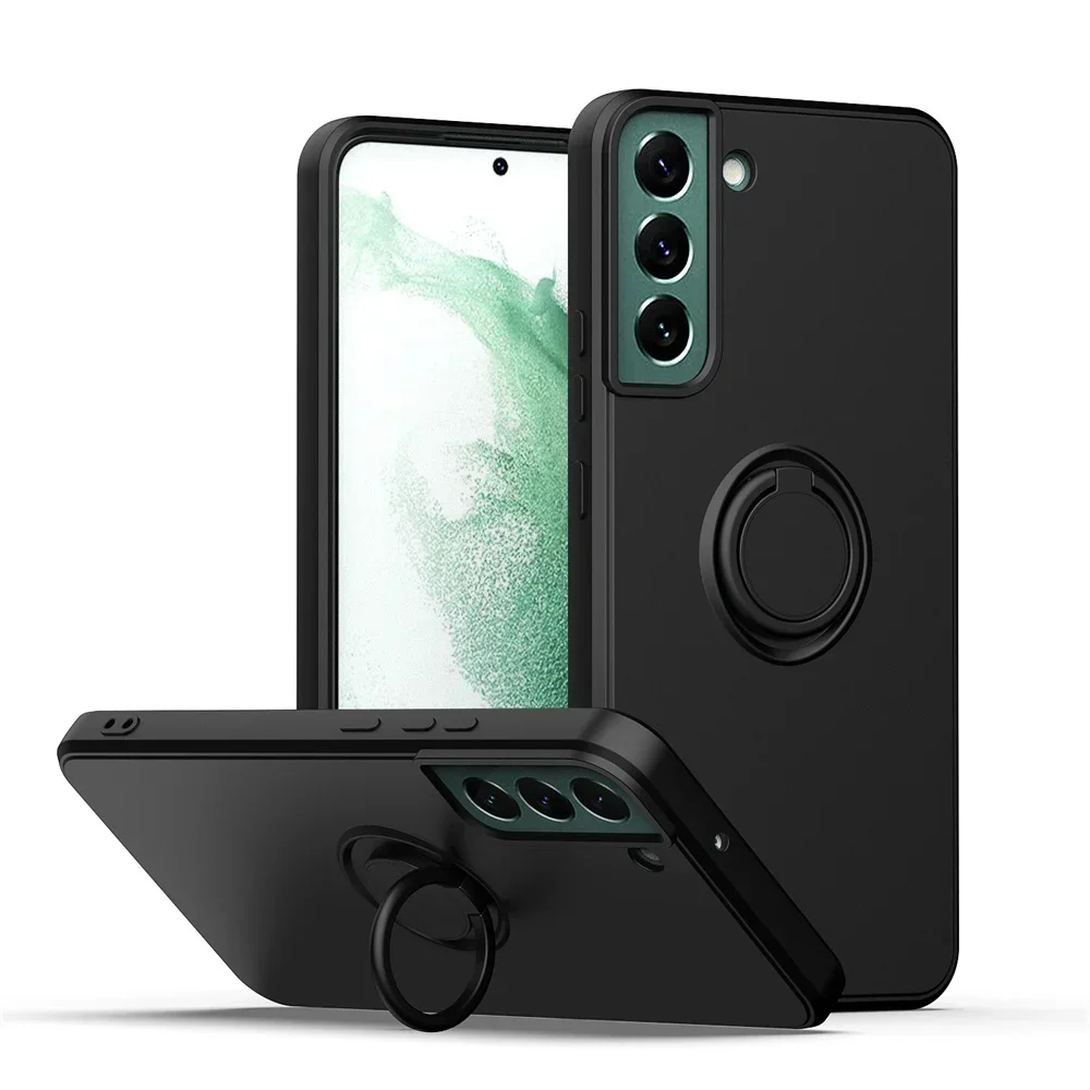 Liquid Silicone Ring Phone Holder Case - Durable Protective Cover