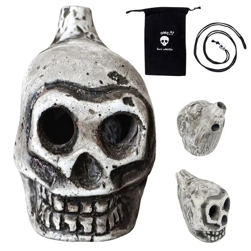 Horror Scream Whistle Authentic Aztec Spooky Human Skull Death Scream High Decibels
