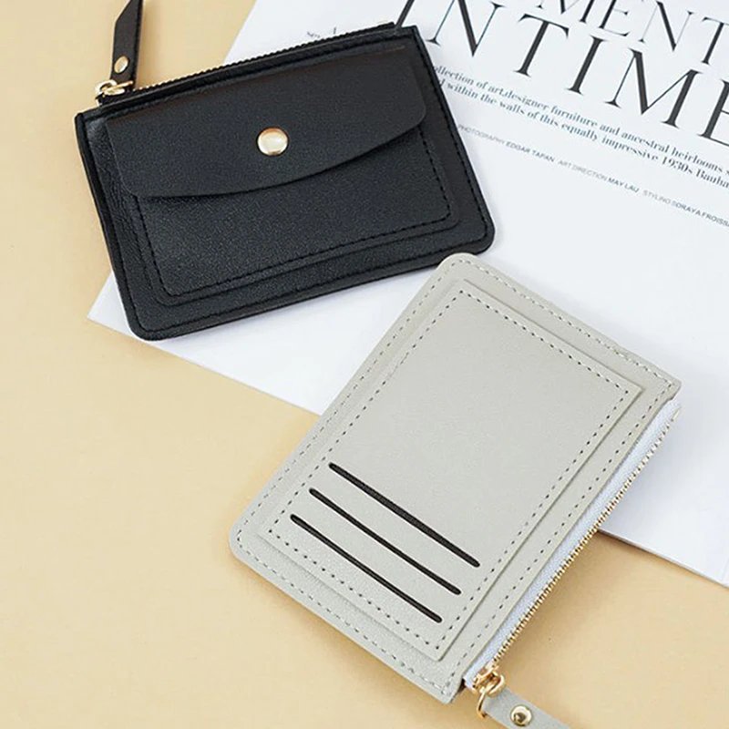 Female Purse Women Wallets Mini zipper Multi-Cards Holder Coin Short Wallets Slim Small Wallet Zipper Hasp