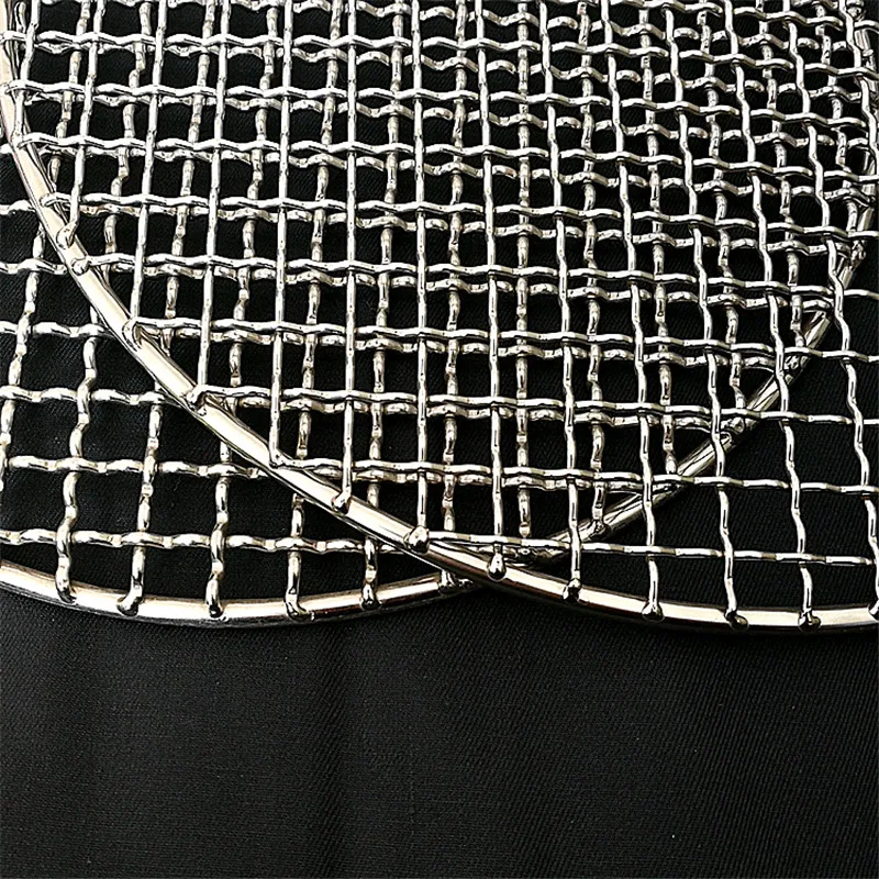 304 Stainless Steel round BBQ Grill Mesh Home Roast Nets Bacon Grill Tool Iron Nets barbecue accessories non-stick BBQ Mat Grid