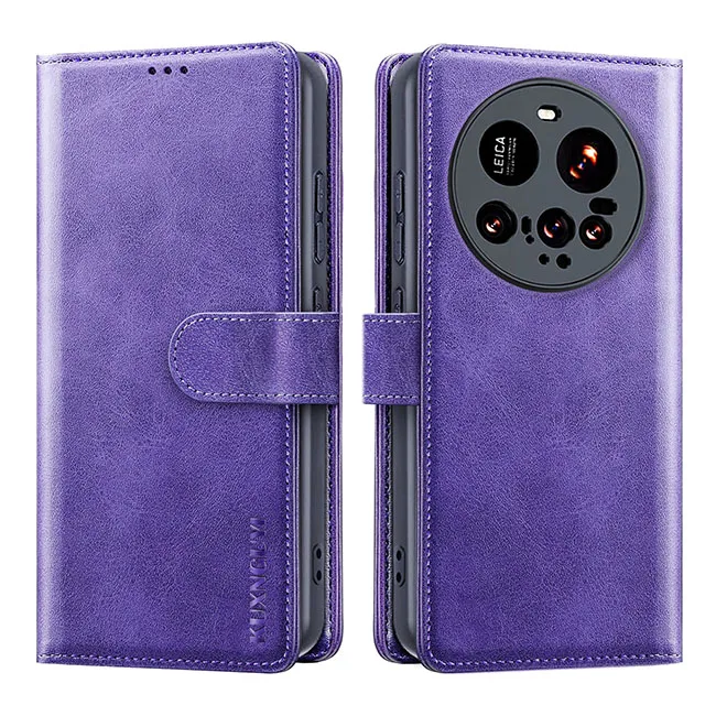 Luxury Wallet Case with Card Holder - Magnetic Retro Flip Leather Full Protection Cover