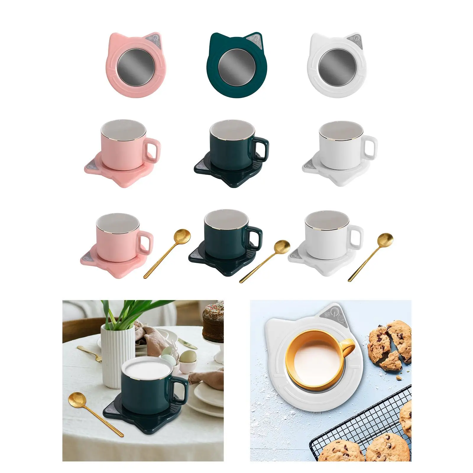 Electric Coffee Mug Warmer 55℃ Smart Tea Cup Warmers for Office Desk Mug  Milk Warmer with Touch control Winter Christmas Gift - AliExpress