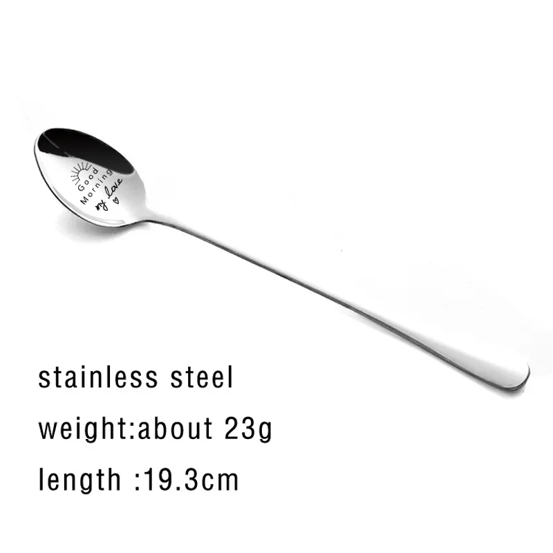 Valentines Day Gift Stainless Steel Milk Coffee Spoons Love Letter Wedding Souvenirs Anniversary Gift for Girlfriend Boyfriend stainless steel spoon stainless steel spoon set stainless steel fork spoon set