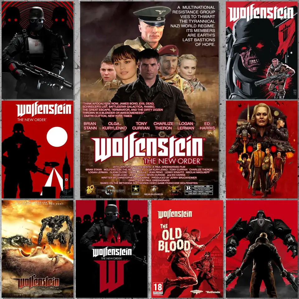 Return to Castle Wolfenstein video games Poster Canvas Art Poster