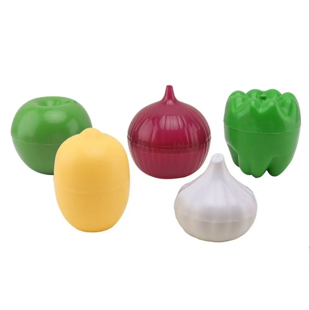 Creative Plastic Garlic Keeper Reusable Garlic Saver Container Fresh-Keeping Sealed Refrigerator Storage Box Green Pepper kitchen storage box food storage container food storage box storage box