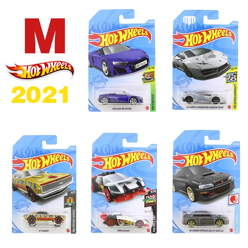 2021M Hot Wheels Hot Small Sports Car Model Toy Metal Boy Children Honda Tesla Lamborghini