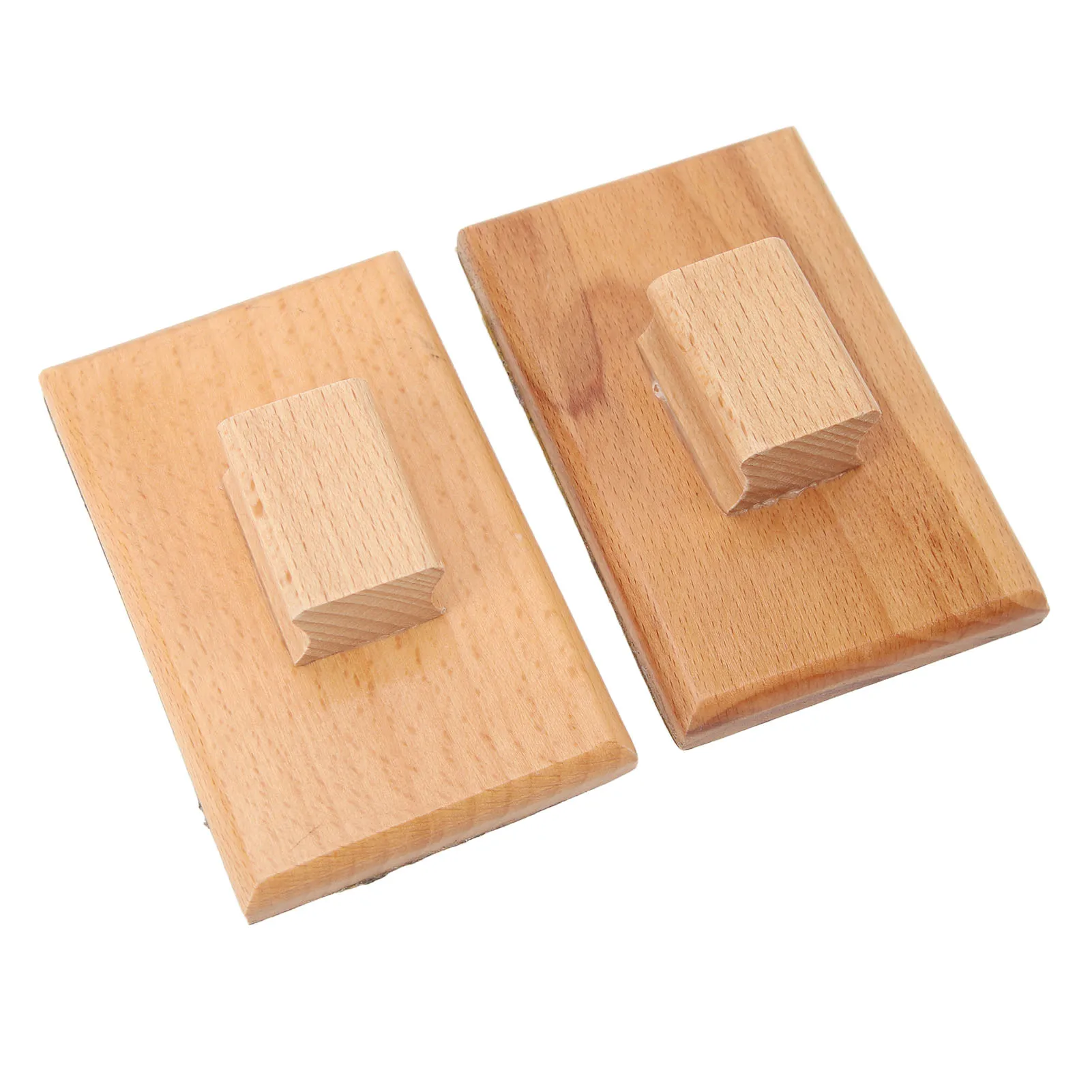Music Sand Block Consistent Sound Beech Wood Sandpaper 1 Pair Musical Sand Block Wide Application for 1 Year Old