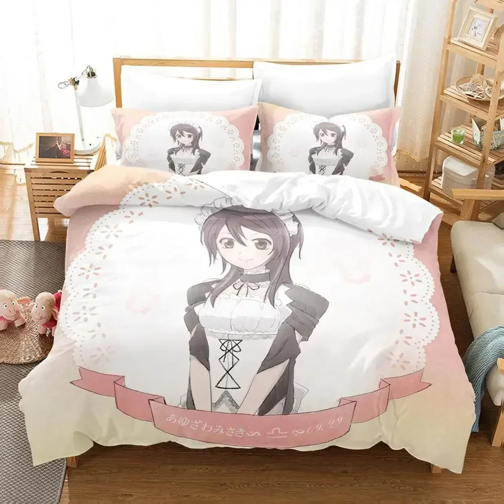 Kaichou Wa Maid-sama Bedding Set Duvet Cover Bed Set Quilt Cover Pillowcase Comforter King Queen Size Boys Adult Home Textile