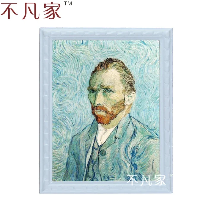 

Кукольный дом оптом масштаб 1:12 миниатюрная Классическая Картина Ван Гога Автопортрет картина маслом искусственная картина