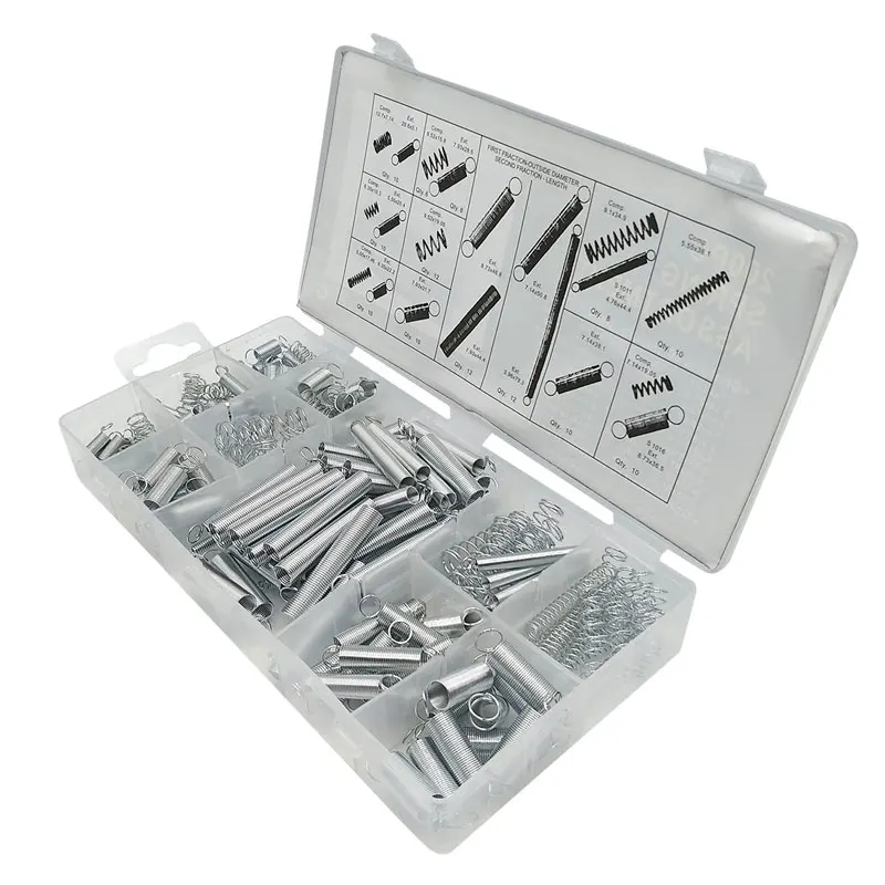 200PCS Compression Springs Set Hardware Tension Spring Compression Spring Kit Electrical Hardware Torsional And Extension Springs Set