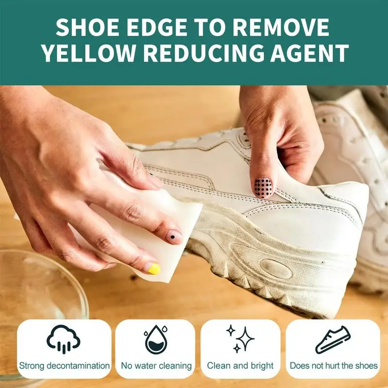 Shoe Whitening Cleanser Deep Cleaning Brightening Remove Yellow Stains Maintenance of Sports Shoe Edge Decontamination Cleaner 5