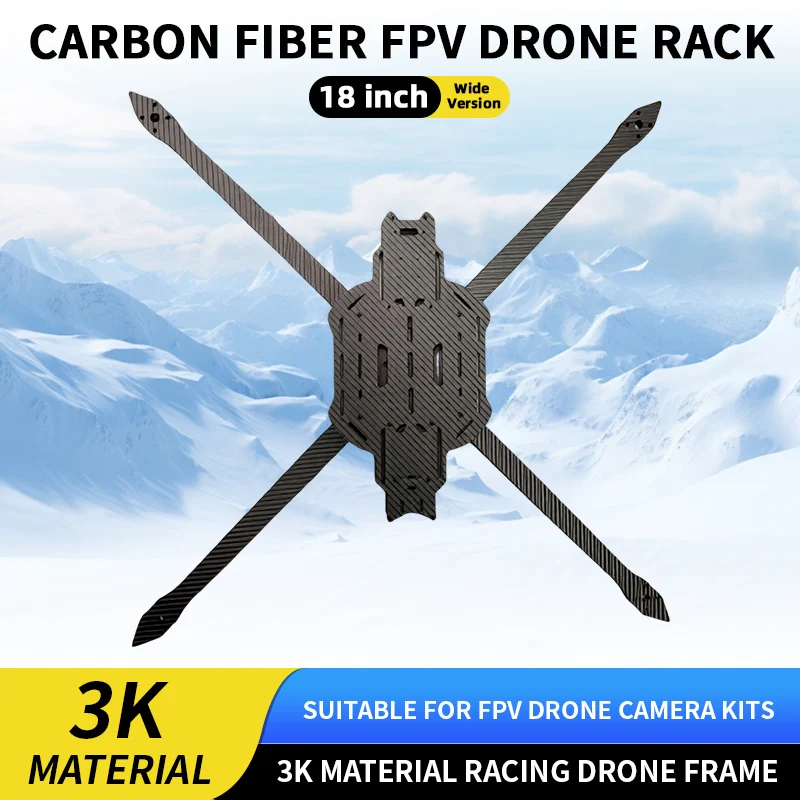 Cadre Drone FPV 18 pouces Fibre Carbone T300 Large Version Course