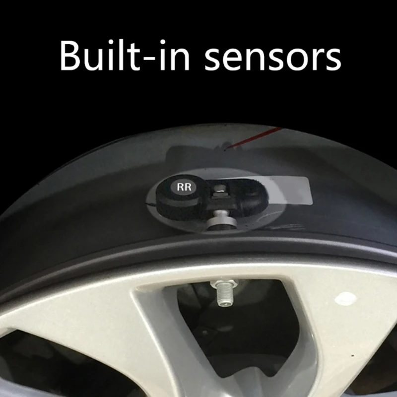 For Smart Car Tire Pressure Monitoring System TPMS Solar Power USB Automotive Security Alarm Wireless Tyre Car