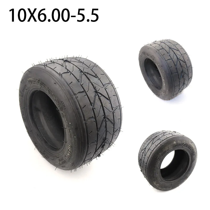 

NEW 10 Inch Widened Tire 10x6.00-5.5 Motorcycle Vacuum Road Tire Off-road Tubeless Wheel Tire for Mini-Harley Electric Vehicle