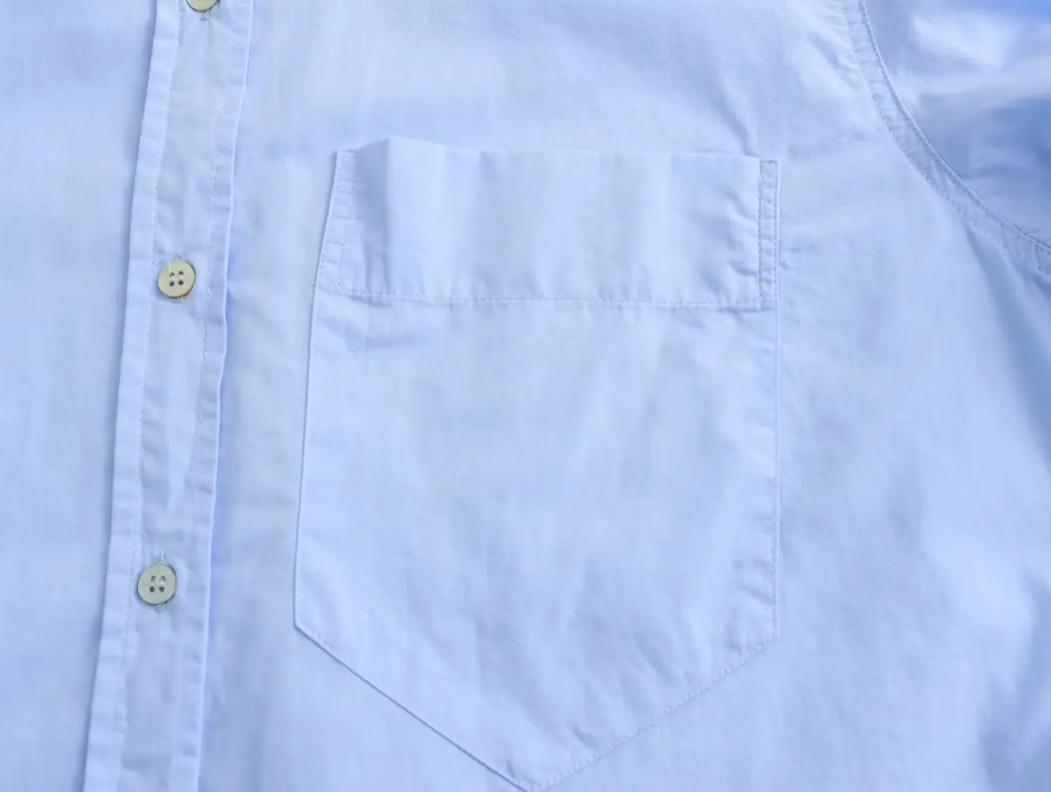 Withered Loose Pocket Blue Shirt Women French Lazy Style Casual Poplin Top