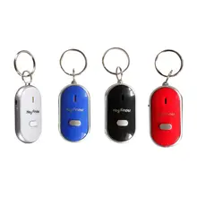 

LED Beeping Flashing Light Key Finder Find Lost keychain Whistle Sound Control Keyring Gift Find Lost keychain Whistle Sound