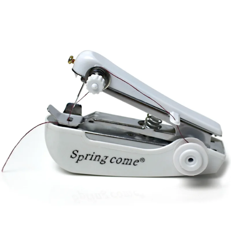 1PC Three Color Portable Mini Sewing Machine DIY Simple Sewing Tools Home Travel Small Embroidery Manual Operation AL001 6