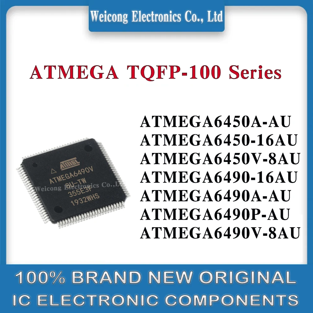 

ATMEGA6450A-AU ATMEGA6450-16AU ATMEGA6450V-8AU ATMEGA6490-16AU ATMEGA6490A-AU ATMEGA6490P-AU ATMEGA6490V-8AU ATMEGA IC MCU Chip