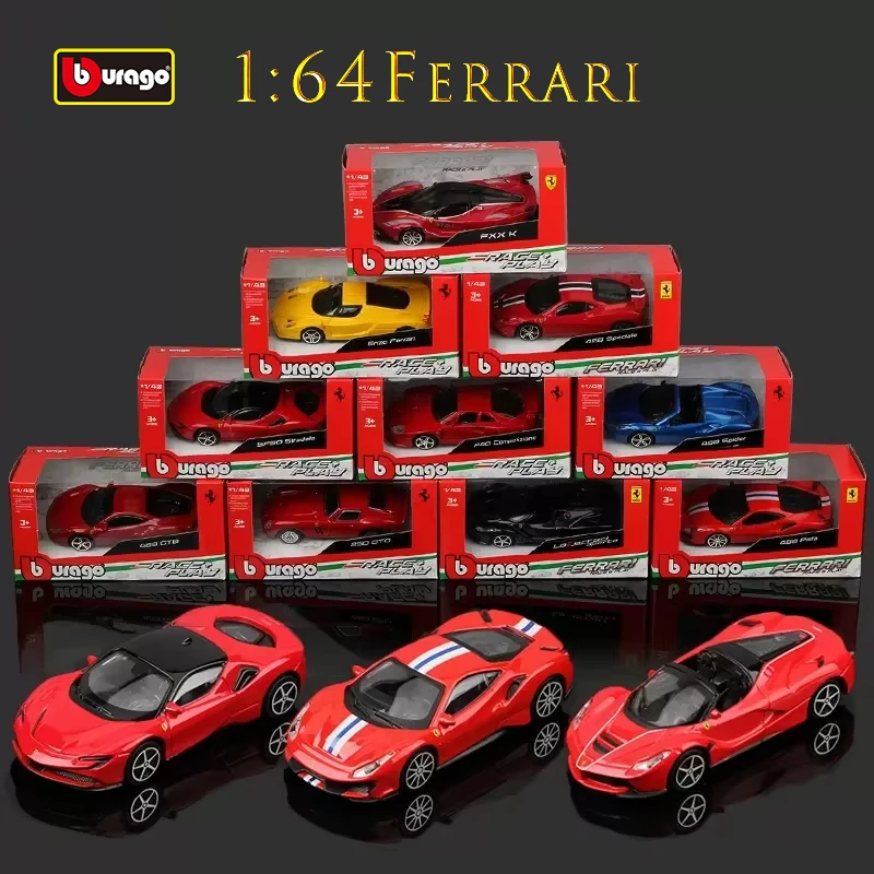 Bburago 1:64 Ferrari 1959 ELDORADO Laferrari 599 GTO F50 F40 458 Spider Speciale Enzo 488 GTB SF90 Stradale Alloy Car Model Toys 4