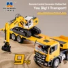 HUINA 1319 New Excavator 9-channel Remote Control Flat Trailer 1:24 Simulation Engineering Car Children's Birthday Gift Toys 2