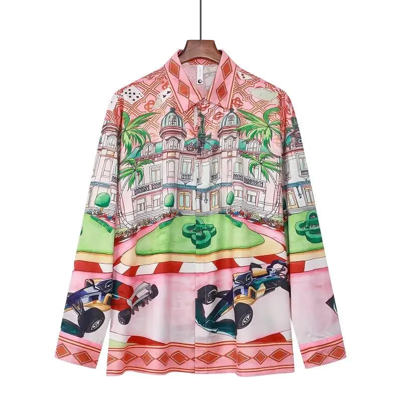 2025 نمط الشارع الأوروبي كم طويل خمر قميص غير رسمي...