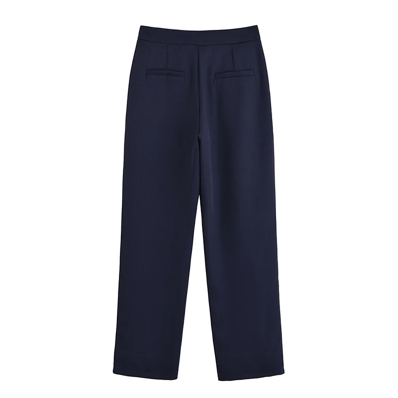 Straight Pants 2 Pieces Sets For Women Fashion Double-Breasted Short Vest Top Trousers Set 2025 New Office Woman Outfits ﻿