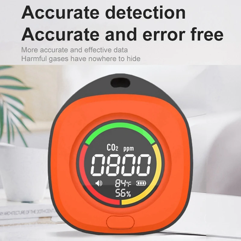 【Hot Cake】K5C Mini Carbon Dioxide Detector CO Tester Air Quality Portable Monitor LED Screen USB Typc-C Charging Indoor