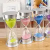 5/10/15/20/30/60 Minutes Mini Silver Lid Hourglass Children Do Homework Clean Teeth Timer Drop Proof Sand Clock Home Ornaments 5