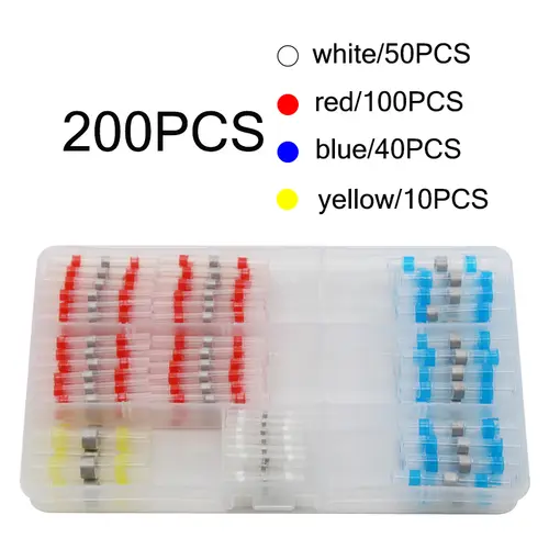 50/500Pcs Waterproof Heat Shrink Tube With Solder Insulated Electrical Wire Terminal Butt Splice Solder Electric Connector Set - Image 8