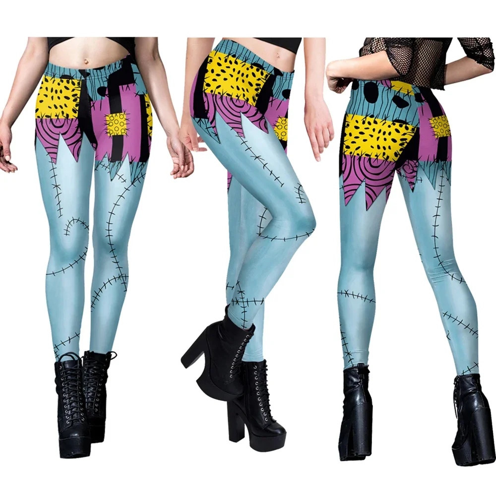 

[You're My Secret] Leggings Halloween Party Pants Woman Fitness Tights Female Trousers Cosplay Zombie Carnival Cosplay Bottom