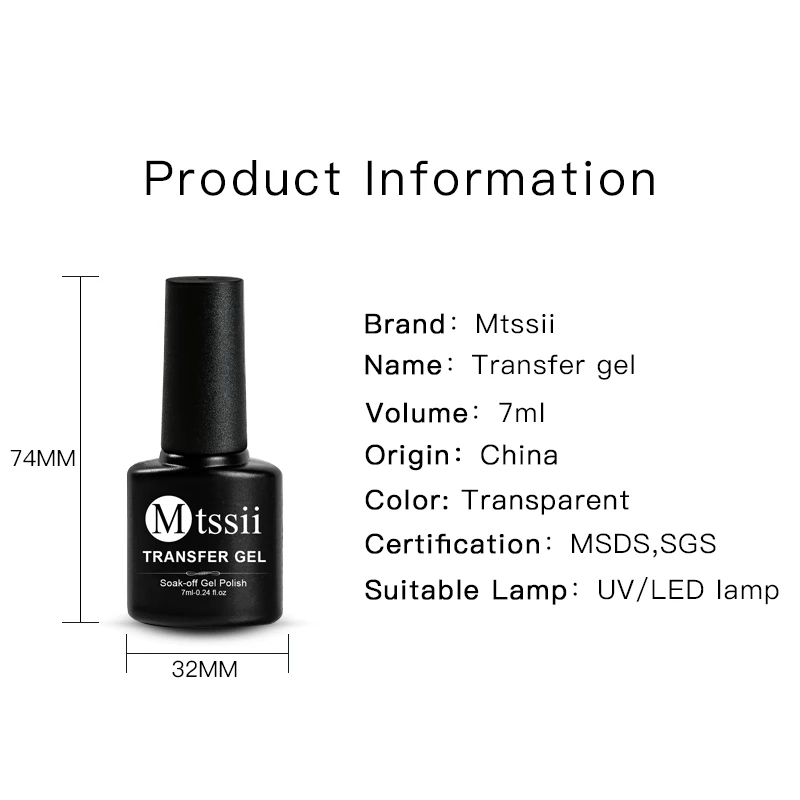 Description Picture 2 of itemFoil for Nails Nail Art Transfer Foil Holographic Adhesive Decal Starry Glue Foil Nail Tip Manicure Tool Decoration