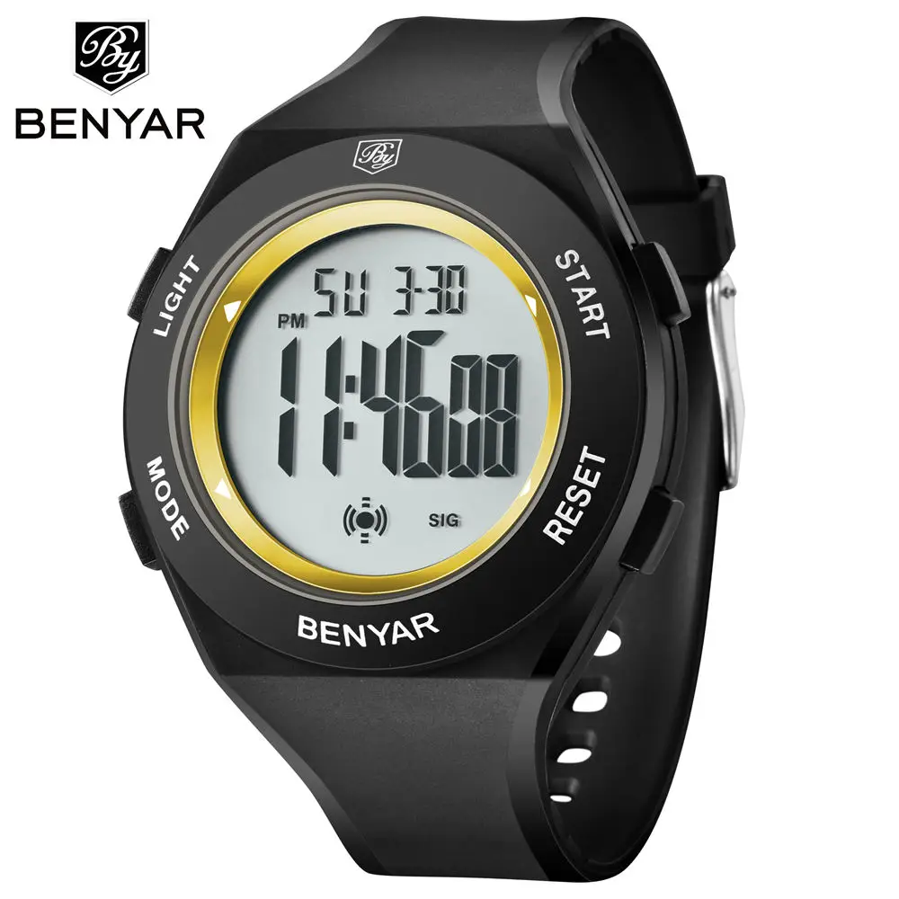 BENYAR Luxury Men's Army Electronic Black Watch Men's Sports Watch LED Digital Waterproof Watch relogio masculino