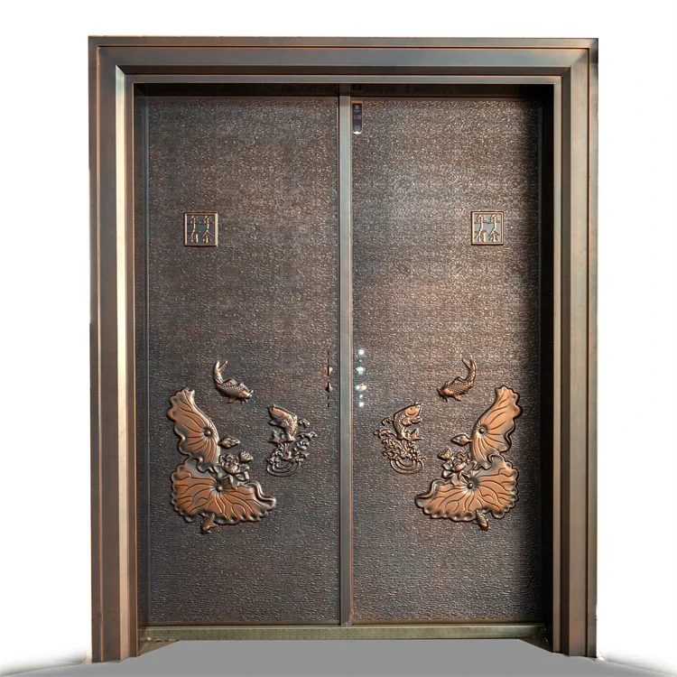 Customized Exterior Main Entrance Villa Main Door Villa Front Door Double Hybrid Villa Doors 4