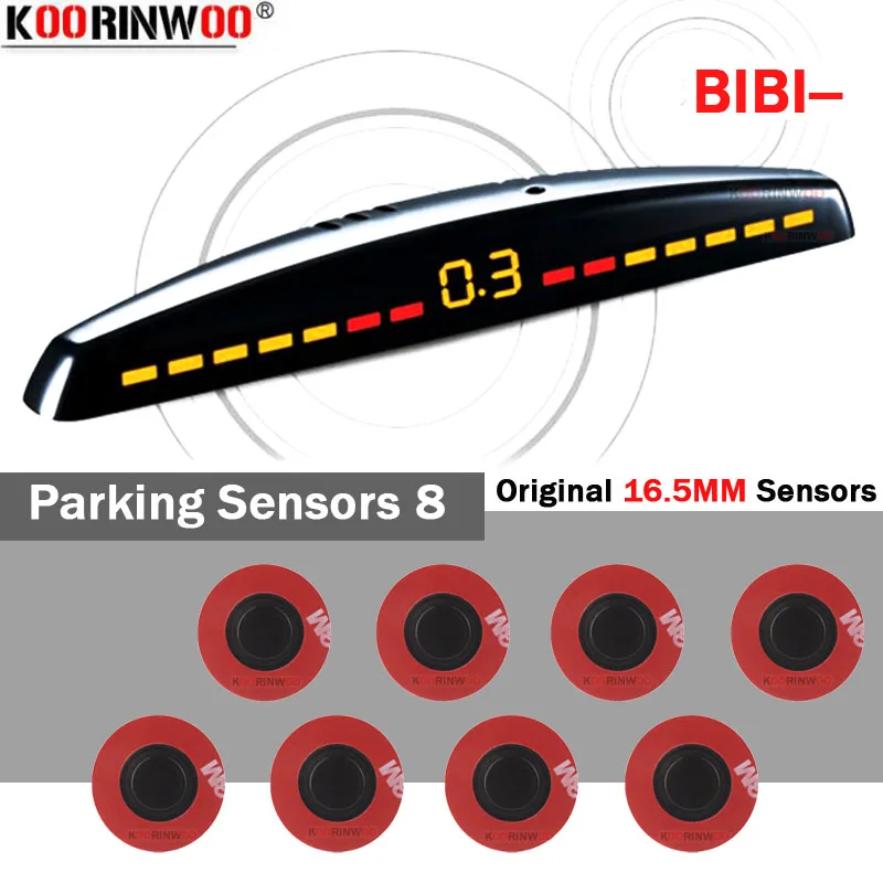 Koorinwoo165mmFlatParktronicsCarSensors8WithDisplayFor