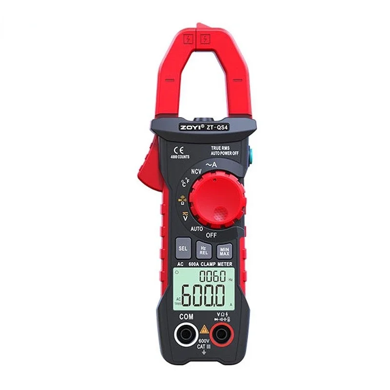 

ZOYI ZT-QS4 Digital Clamp Meter DC/AC Current 6000 Counts Multimeter Ammeter Voltage Tester Car Amp Hz Capacitance NCV Ohm Test