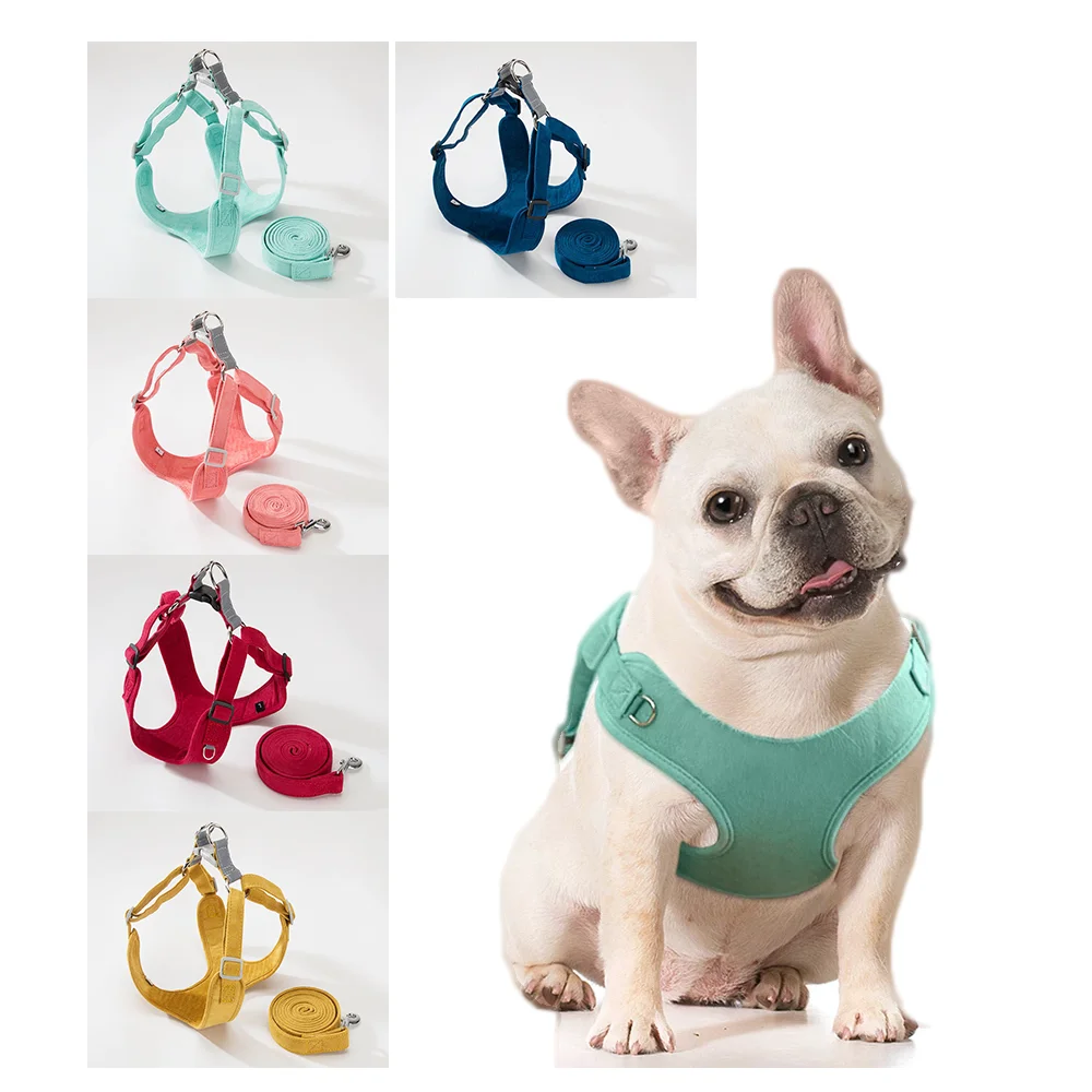 Puppy Cat Outdoor Walking Harness Dog Harness Vest Bulldog Collars