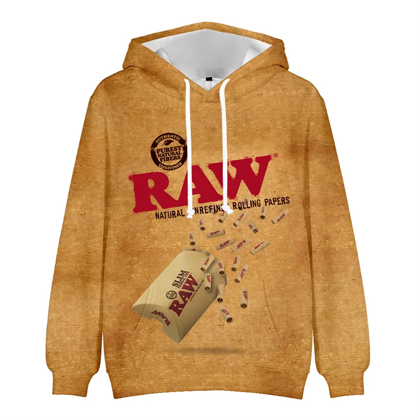 

Raw Natural Rolling Papers Men Pullover Hoodie Raw Tobacco Sweatshirt for Men Cosplay Costume Harajuku Streetwear Jacket Tops